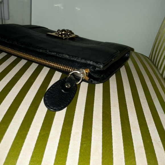 Chloe Black Leather Wallet with Gold Accent - Picture 4 of 5